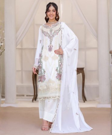 Ivory White Elegant Pakistani 3-Piece | Glory Dream